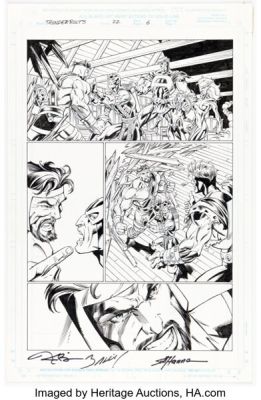 Mark Bagley and Scott Hanna Thunderbolts #22 Story Page 6 Original Art (Marvel, 1999). | Heritage