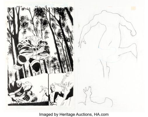 Scott Clark and Chris Carlson Cable #40 Douglock Story Page 15 Original Art (Marvel, 1996). | Heritage