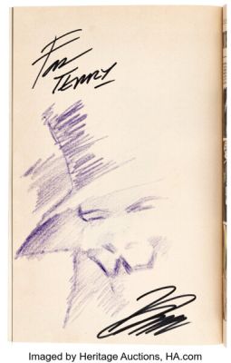 David Lloyd V for Vendetta Trade Paperback Guy Fawkes Sketch Original Art (DC, 1990). | Heritage