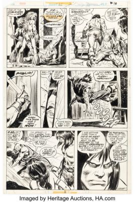 John Buscema and The Tribe Conan the Barbarian #66 Story Page 6 Original Art (Marvel, 1976). | Heritage