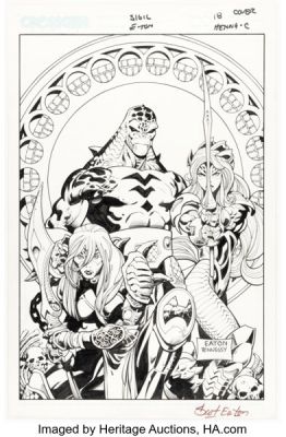 Scot Eaton and Andrew Hennessy Sigil #18 Cover Original Art (CrossGen, 2001).
