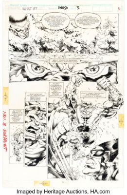 Armando Gil What If...? #50 Hulk vs. Wolverine Story Page 3 Original Art (Marvel, 1993). (Total: 2 Original Art) | Heritage