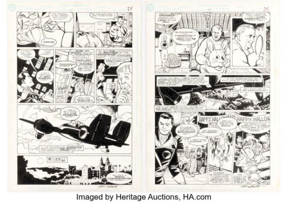 Grant Miehm and Tom Beatty Secret Origins #45 Blackhawk Story Page 20-21 Original Art (DC, 1989). (Total: 2 Original Art) | Heritage