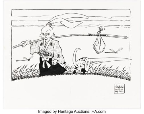 Stan Sakai - Usagi Yojimbo and Spot Illustration Original Art (1994). | Heritage