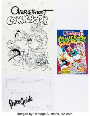 Daan Jippes The Official Overstreet Comic Book Price Guide #34 Donald Duck Cover Original Art (Gemstone, 2004). (Total: 3 Items) | Heritage