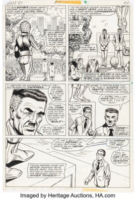 Rick Hoberg and Sam Grainger What If? #7 Spider-Man Story Page 31 Original Art (Marvel, 1978). | Heritage
