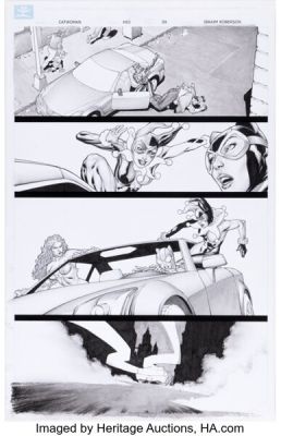 Ibraim Roberson Catwoman #83 Poison Ivy and Harley Quinn Story Page 9 Original Art (DC, 2010). | Heritage