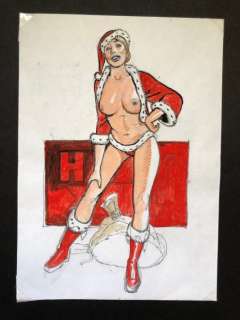 Don Lawrence - Origineel ontwerp voor een Kerstkaart - Happy X-mas met Roodhaar | Catawiki