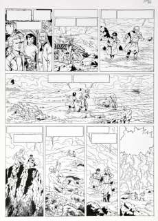 Chaillet - Martin | Lefranc, planche n°32 Ã  l’encre de Chine de l’é… | Banque Dessinée