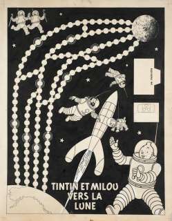 Hergé & Studios 1907-1983 | Tintin et Milou vers la Lune | Artcurial