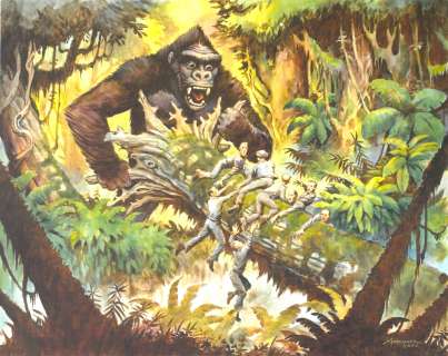 Don Marquez - KING KONG Skull Island, Attack, 24x30 on board, 2012