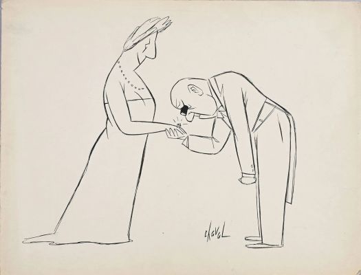 Chaval (Yvan Francis... | CHAVAL (Yvan Francis Le Louarn, 1915-1968) Le Diamant. Encre... | Coutau Bégarie