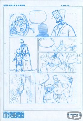 Sylvain Repos | Yojimbot, Volume 1, Storyboard Page 61 - Original Artwork by Sylvain Repos | Pulp’s Art
