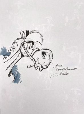 Achde Lucky Luke Belle... | Lot 44 - ACHDE Lucky Luke Belle dédicace représentant Jolly... | Vermot et Associés