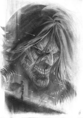 Gianluca Gugliotta | Attack on Titans - Charcoal Illustration | Raremarq (Buy It Now)