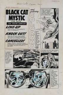 Howard Nostrand original artwork for a Black Cat Mystic #61 complete 6-page story.