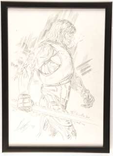 Doug Braithwaite an original artwork pin of X-O Manowar (2017). | Ewbank’s