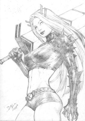 Ed Benes | Magik - 09"x12" Pencil | Ed Benes