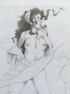 Stalner, Jean-Marc - Dessin original - "La robe au vent" - Loose page - (1999) | Catawiki