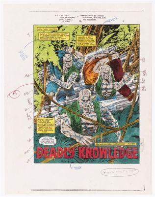 Lot 134 - MOON KNIGHT VOL. 2 #2 JULY 1985 COMPLETE STORY ORIGINAL COLOR GUIDES BY CHRISTIE SCHEELE.