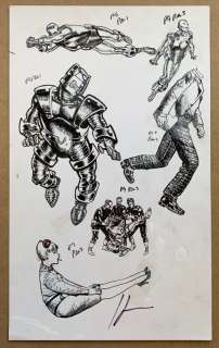 HOWARD CHAYKIN - ORIGINAL ARTWORK - SIGNED BY HOWARD CHAYKIN - Various studies for AVENGERS comic | Excalibur Auctions