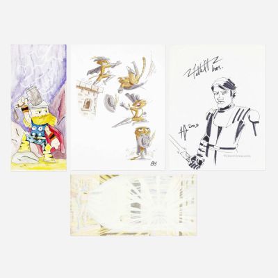 Lot 209 - Group of 4 Illustrations Original Art | Landry Pop Auctions
