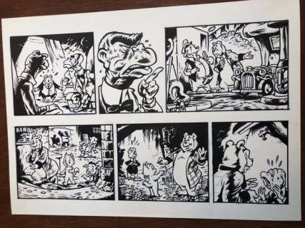 Kriek, Erik - 5 Originele stroken - Bommel en Tom Poes - ’De Bovenbazen’ - Tekenaars eren een meesterwerk - (2012) | Catawiki