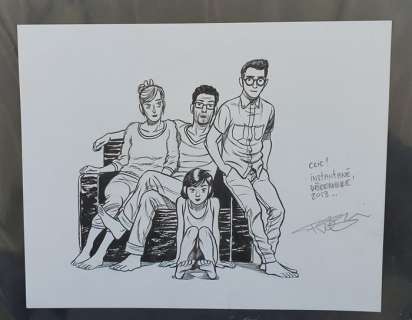 Peeters, Frédéric - Dessin original - Autoportrait instantané - (2013) | Catawiki