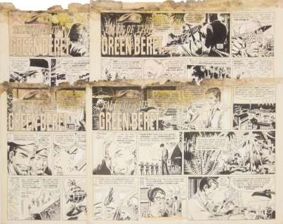 1966 (4) Tales of the Green Beret Sunday Comic Pgs