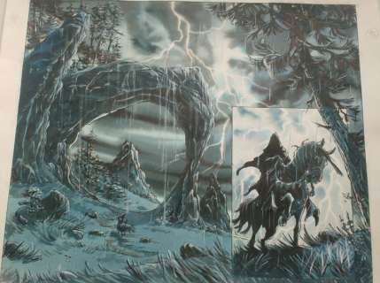 Les chevaliers d’Émeraude T2 - Très grande planche originale en couleurs directes (p.1) - L’Épreuve du Magicien (2011) | Catawiki