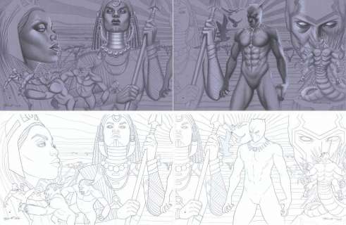 Jenny Frison - Black Panther (Marvel Comics) issue #17, 18, 166, 167 (Connecting Covers)