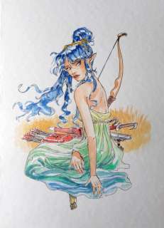 Paolo Francescutto - Dragonero - Illustrazione originale inedita "Sera" - Loose page - (2020) | Catawiki