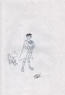 Dave Bullock SIGNED Original Superman Art Sketch ~ Superboy & Krypto / DC Comics | eBay US (Buy It Now)