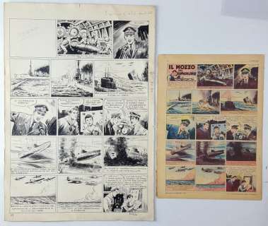 Edgardo dell’Acqua - Tav. Origin. n. 25 "Il Mozzo del Sommergibile" - Loose page - First edition | Catawiki