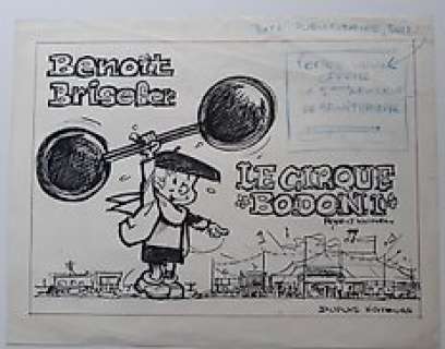 Benoît Brisefer T5 - Dessin original publicitaire - (1971)