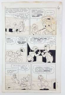 Luciano Capitanio - Almanacco Topolino n. 41 - Tav. Origin. "Paperino e la Corsa di Locomotive" - Loose page - (1956) | Catawiki