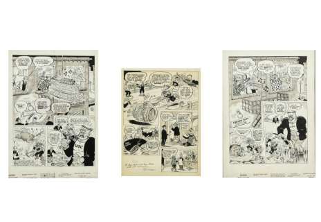 Three Lee Susman comic story boards | misc / divers