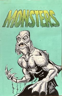 Monster of the Blue Lagoon Blank by Mariana Moreno | Raremarq (Buy It Now)