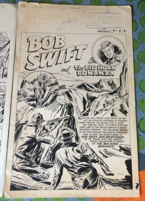 BOB SWIFT #1 original comic art 15 PAGE story 1951 FAWCETT BIG HORN SHEEP HUNT | eBay US (Buy It Now)
