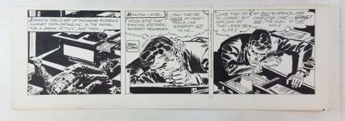 Frank Robbins - Original Daily Strip "Johnny Hazard" - Signed - Loose page - First edition - (1969) | Catawiki