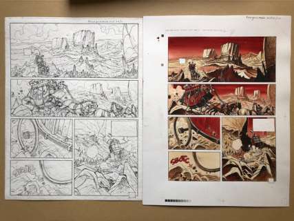 Fourquemin, Xavier - Planche originale + mise en couleur originale - Outlaw T4 - Momies et vieilles pétoires - (2001) | Catawiki