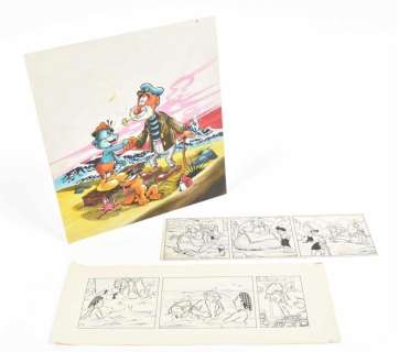 [ORIGINAL BOOK & COMIC BOOK ARTWORK] HENK ALBERS (1927-1987) KOOTJE KOKKEL EN DE KAPITEIN | Zwiggelaar Auctions