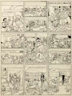 Laudy | Hassan et Kaddour - Le miroir magique Encre de Chine pour la planche | Millon