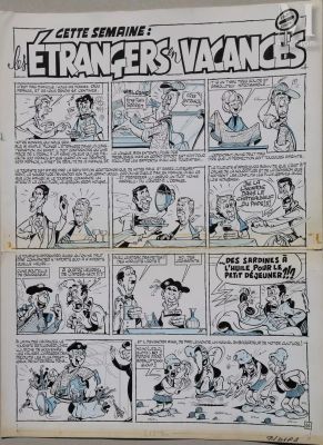 Gotlib, Marcel (1934-2016) | Les Dingodossiers. Les étrangers en vacances. | Millon