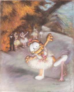 Jim Davis Studio - Garfield "Star Dancer" Pastel Painting Original Art (undated).... | Heritage