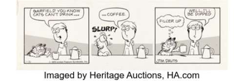 Davis, Jim | Jim Davis Garfield Daily Comic Strip Original Art dated 1-16-79 (United Feature Syndicate, 1979). ... | Heritage