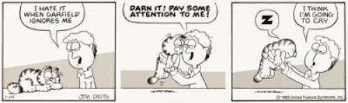 Davis, Jim | Jim Davis Garfield Daily Comic Strip Original Art dated 1-14-83 (United Feature Syndicate, 1983).... | Heritage