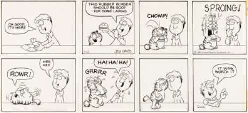 Davis, Jim | Jim Davis Garfield Sunday Comic Strip Original Art dated 7-12-81 (United Feature Syndicate, 1981).... | Heritage