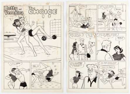 Lucey, Harry | Harry Lucey Pep #172 Complete 6-Page Story "The Choice" Original Art (Archie, 1964).... (Total: 6 Original Art) | Heritage