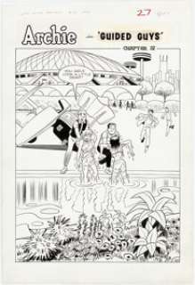 Bob White and Marty Epp Life with Archie #31 Complete 5-Page Chapter "Guided Guys" Original Art (Archie, 1964). (Total: 5 Original Art) | Heritage